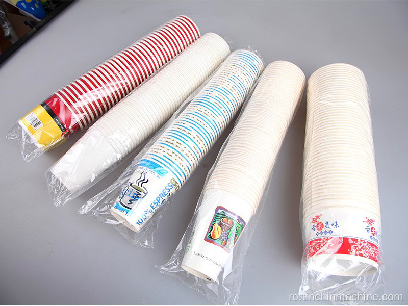 Mașină de ambalare a cupei de hârtie 4 în 4