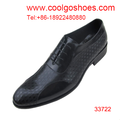 elegant lace up special material upper formal men dress shoes