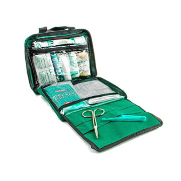 car emergency first aid kit with medical supplies