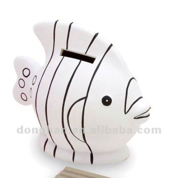 fish shaped money saving box ceramic
