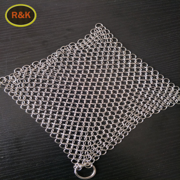 Cast Iron Cleaner Chain mail Scrubber, Stainless Steel Chain mail Cleaner
