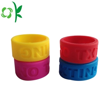 Layer Engraved Rings Multicolor Silicone Engagement Rings