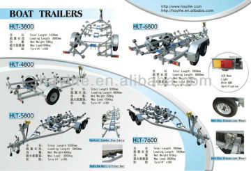 steel galvanised rubber roller boat trailer