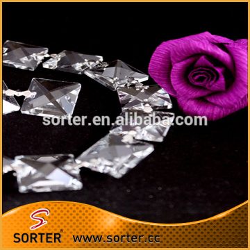 transparent square shape crystal bead curtains living room decor