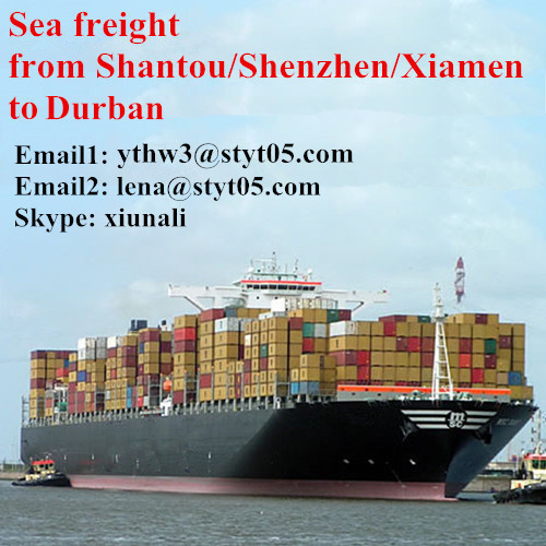 Sea vrachttarieven van Shantou naar Durban