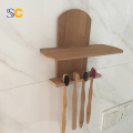 Wall Mounted Bamboo Toothbrush Holder