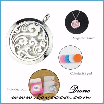 316L stainless steel aromatherapy necklace diffuser pendant locket