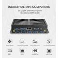Industrial Computer J1900 2*RJ45 6*RS232 RS485 Fanless