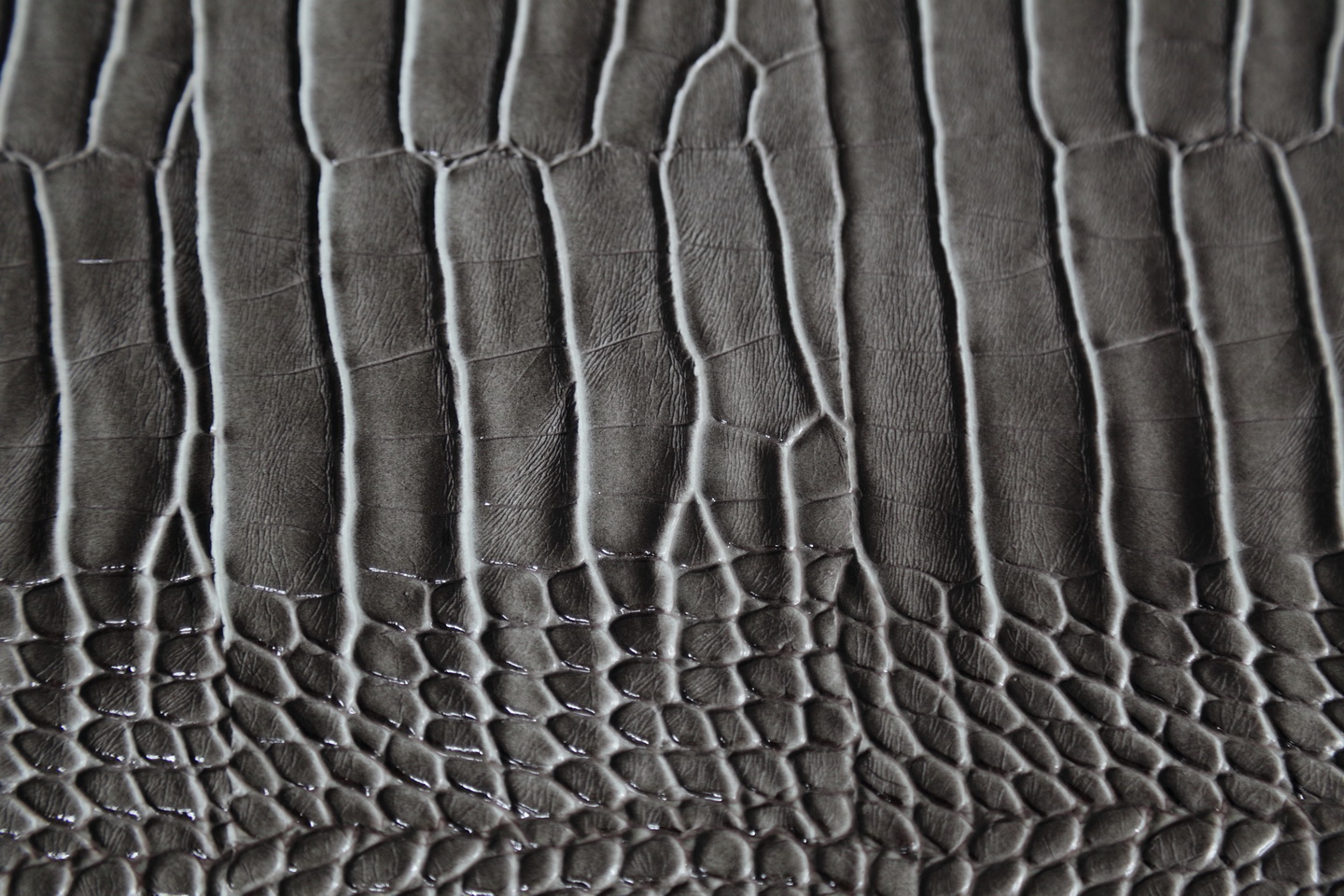 Crocodile embossed synthetic leather