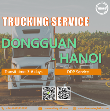 International Trucking Freight Service from Dongguan to Hanoi Vietnam