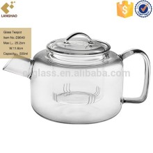 Crystal Borosilicate Heat Resistant Glass Teapot