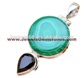 Wholesale Rough Stone Pendant, Silver Jewellery 925, Gemstone Silver Jewellery