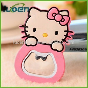 lovely carton silicone bottle opener/costum silicone bottle opener