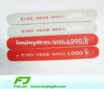 Customized soccer silicone slap wristbands