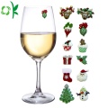 Christmas Holiday Silicone Magnetic Cocktail Glass Markers