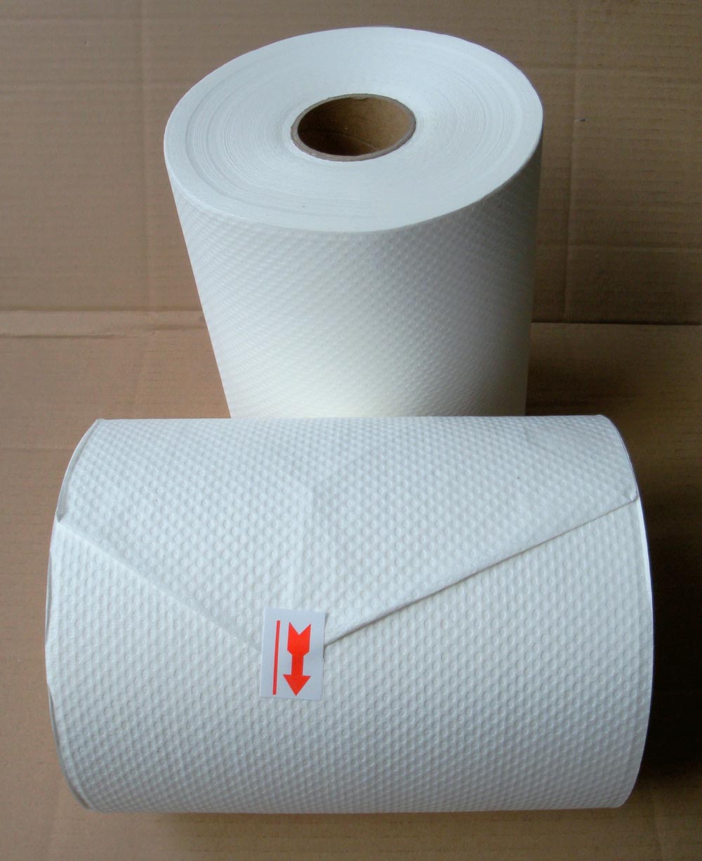 White toilet paper made of bamboo pulp