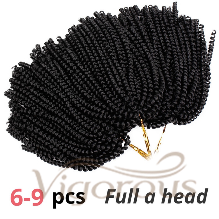 Vigorous Synthetic Crochet Braids Hair For Passion Twist Pre-Looped Fluffy Black Color Water Wave Pre-Twisted For Black Woman