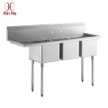 Stainless Steel 3 Compartment Sink With Right Drainboard