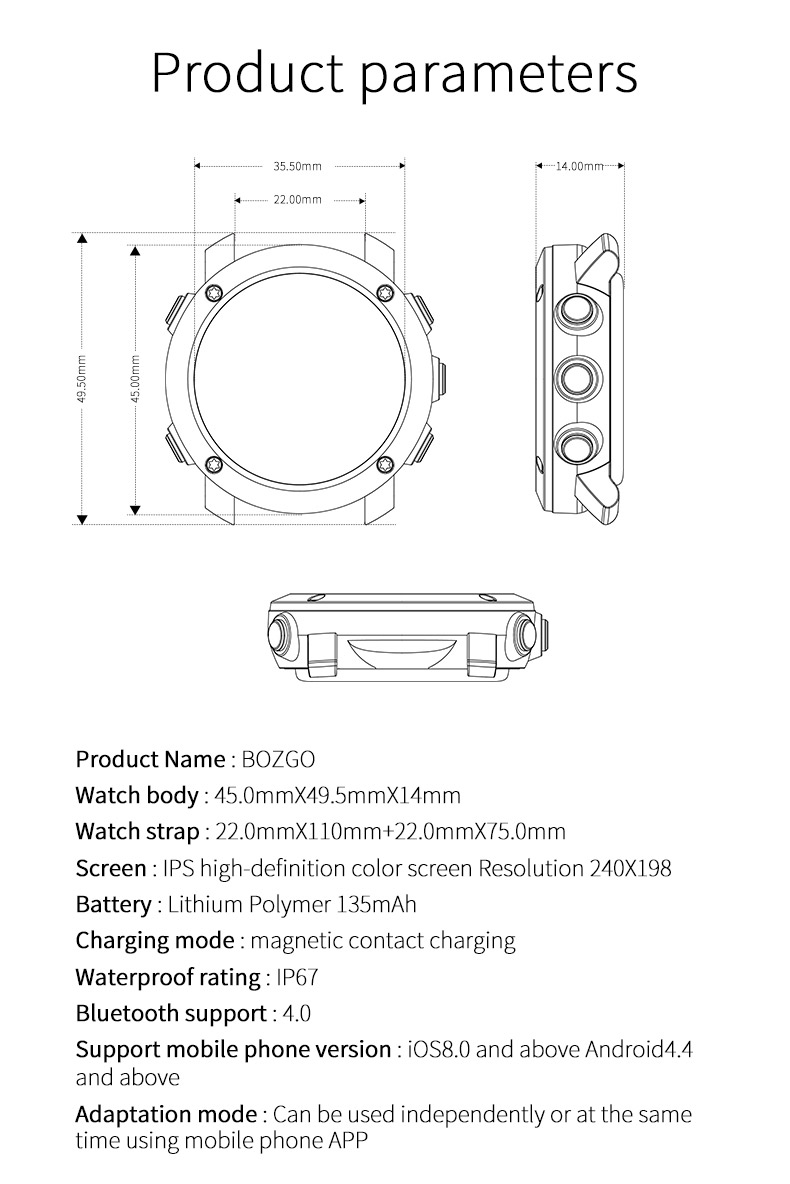 2018 new arrival digital 3D smart wrist watch