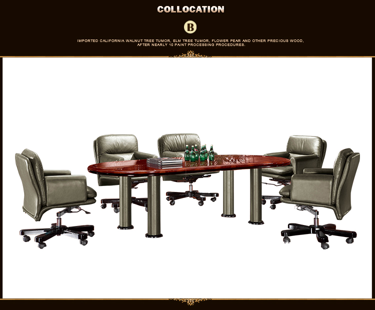 ROLLS 6841C Manufacturer wholesale luxury walnut big office meeting table