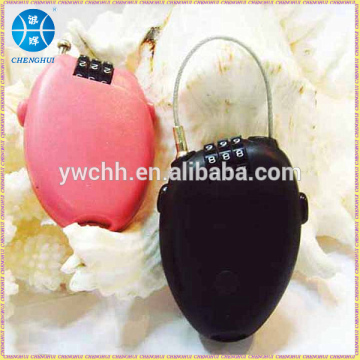Retractable steel cable lock