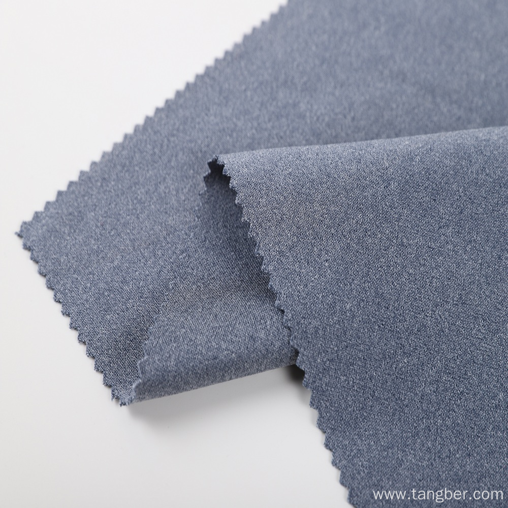 melange cationic polyester interlock scuba knit fabric