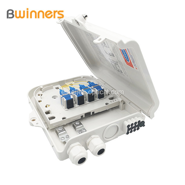 Caja de terminación de fibra óptica de 8 puertos Adaptador de fibra óptica Sc Lc