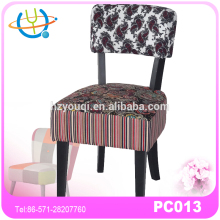 Modern wooden soft fabric patchwork chair wholesale