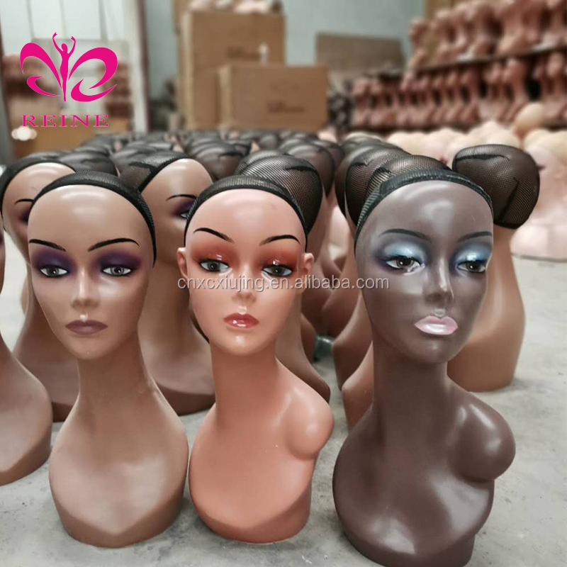 Hot Sale High Quality Left Head Model Skin Black Head Display Model Head Mannequin