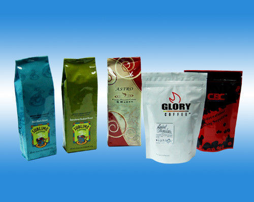 Color Printed And Food Grade Coffee Packaging Bags,  Pet / Metpet Offee Bag With Valve