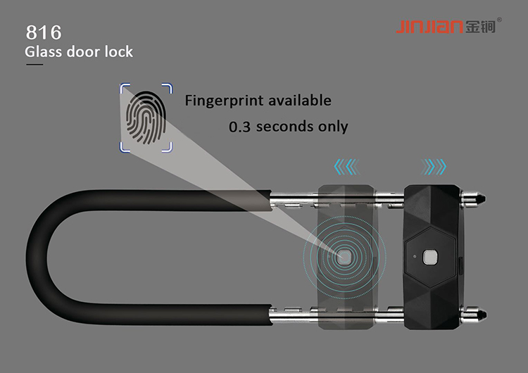 Ip67 in alluminio in lega smart u blocco con impronta digitale e caratteristica chiave per moto, porta di vetro