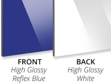 3MM Gloss Reflex Blue/Gloss White Aluminium Composite Panel