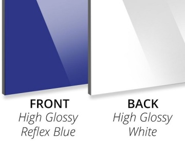 3MM Gloss Reflex Blue/Gloss White Aluminium Composite Panel