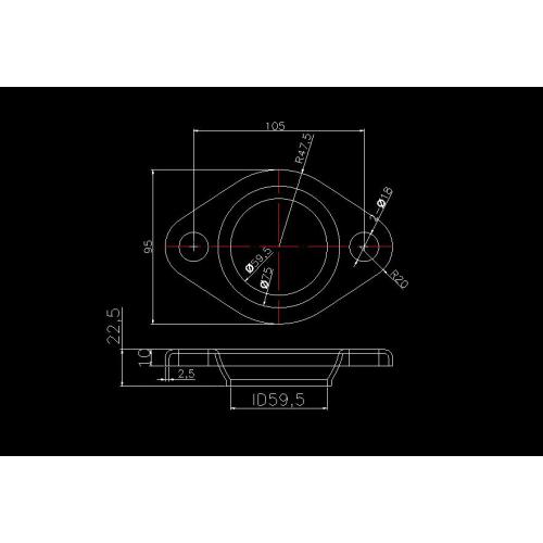 Gepresster Metallabgasflansch