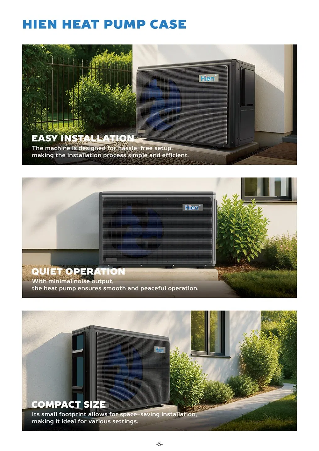 Germany Poland Pompa Ciepla Heating Warmepumpe Air Source Evi DC Inverter Monoblock Heat Pump Water Heater Air to Water