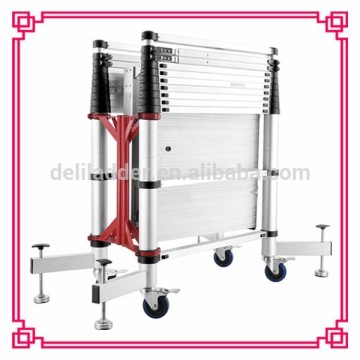warehouse ladder foldable building cleaning cradle with wheels