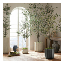 Nordic Home Living Room FiberGlass Trunk Artificial Plant Tree Landscape Decoration Artificial Olive Tree