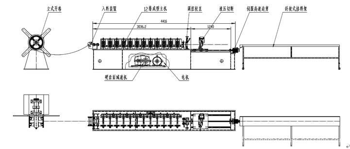 shutter door U guide machine U guide roll forming machine  2