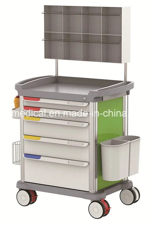 Mobile ABS Medical Anesthesia Crash Trolley Cart