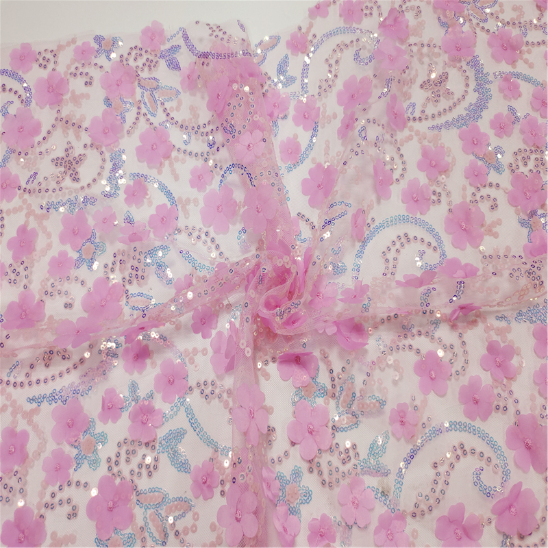 maille de tissu de dentelle de broderie embroidery lace fabric mesh