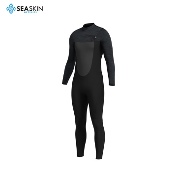 Seaskin Men's 3/2mm Chest Zip Surfing Wetsuits