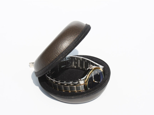 Zipper watch case travel case with soft cushion