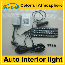 12V led car Interior atmosphere lamp with IR remote Controller