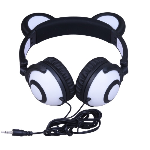 Auriculares de oreja de panda LED que brillan intensamente coloridos OEM