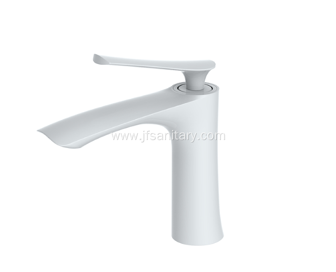 Hot Sell Small Brass Modern Basin Faucet White