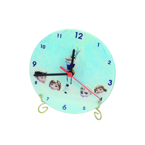 Stylowy dekoracyjny zegar szklany 18 cm