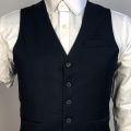 High Quality black slim fit vest for men