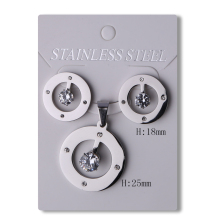 Fashional Elegant Luxury White Gold Plated Zircon Jewelry Set For Turkish Women