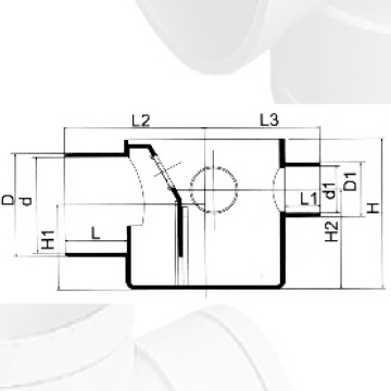 UPVC Drenagem Adaptação Piso Dreno DIN 110X50