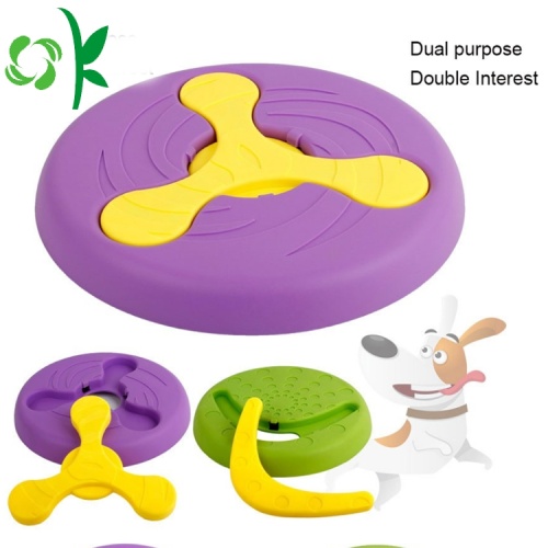 Afneembare Silicone Dog Fly Disc Pet Frisbee Toys